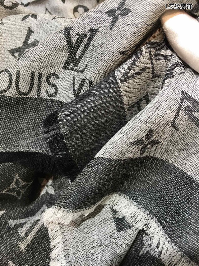 Louis Vuitton女士圍巾方巾 路易威登2021新款羊毛真絲圍巾披肩 LV新款BeyondMonogram披肩  mmj1438